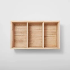 3 Compartment Light Wood Crate Natural - Brightroom™ -Home decor GUEST 084ff185 7107 450b 8f02 e0c177ba5088