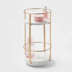 10" X 5.7" Round Metal Countertop Turntable Brass - Brightroom™ -Home decor GUEST 0f7b8890 6df4 4606 9fa9 246d6098805b