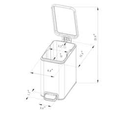 10L Stainless Slim Step Trash Can - Brightroom™ 7 10L Stainless Slim Step Trash Can - Brightroom™ -Home decor GUEST 10927746 ac0a 4425 b0b7 84003a4c5262
