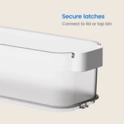 Click In Place 4.5qt Clear Slim Plastic Storage Bin With White Latch For Home And Office Organization - Brightroom™ -Home decor GUEST 125c1614 5aae 4313 9bf7 6ccb8f3bd729