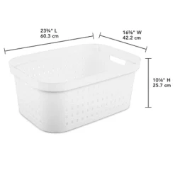 1.5bu Rectangle Modern Laundry Basket - Brightroom™: White Plastic Clothes Basket With Built-In Handles, Medium Size 9 1.5bu Rectangle Modern Laundry Basket - Brightroom™: White Plastic Clothes Basket With Built-In Handles, Medium Size -Home decor GUEST 139dbc74 c30a 4b9b 9d81 d46fe8160b69