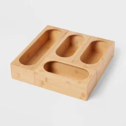 Natural Plastic Food Storage Bag Organizer Yellow - Brightroom™: Freestanding Bag Holder, Kitchen Dispenser, 12.75"x12.75" -Home decor GUEST 13e0fad4 abdd 4038 a604 87a1c3dae8aa