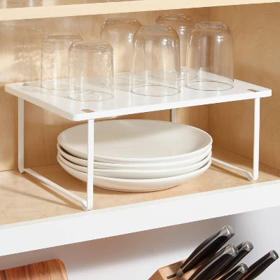 Metal Cabinet Shelf White - Brightroom™: Kitchen Organizer, Shelf Riser, Iron, 15"x10"x6" 1 Metal Cabinet Shelf White - Brightroom™: Kitchen Organizer, Shelf Riser, Iron, 15"x10"x6"