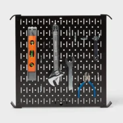 16" Square Metal Pegboard - Brightroom™: Wall & Garage Storage Organizer, Carbon Steel, Black, 100 Lb Capacity 5 16" Square Metal Pegboard - Brightroom™: Wall & Garage Storage Organizer, Carbon Steel, Black, 100 Lb Capacity -Home decor GUEST 18317b39 7a8a 4c50 8218 5ba6f930281c