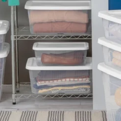 16qt Clear Storage Box With Lid White - Brightroom™ 14 16qt Clear Storage Box With Lid White - Brightroom™ -Home decor GUEST 1a8b60bf b2f8 4db0 b406 632349a651a8