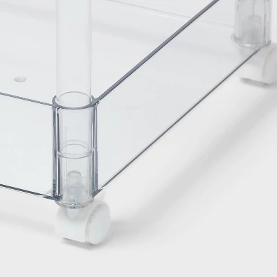 3 Tier Clear Storage Cart - Brightroom™ 2 3 Tier Clear Storage Cart - Brightroom™ - Image 2