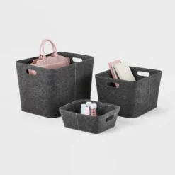 Felt Basket With Stitching - Brightroom™ 5 Felt Basket With Stitching - Brightroom™ -Home decor GUEST 28a9503f a4a1 4ba4 a7de 0e2505b67450