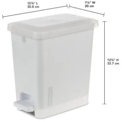 2.7gal Step Trash Can Clear - Brightroom™: Small Pedal-Operated Lid, Bathroom Garbage, Indoor Rectangle, Textured Plastic -Home decor GUEST 291e4571 79f3 4d11 94c2 8af146c915fc