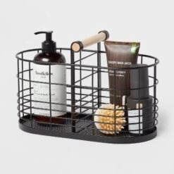 Divided Wire Basket With Wood Handle Black - Brightroom™ 3 Divided Wire Basket With Wood Handle Black - Brightroom™ -Home decor GUEST 2e18b0e3 b5df 4b55 a24e 4fa3eeacf573