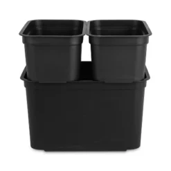 26.2qt Heavy Duty Storage Bin - Brightroom™: Black Plastic, Stackable & Portable, Universal Storage Solution -Home decor GUEST 324302bf a70e 4b48 af87 0bb0a8e283d5