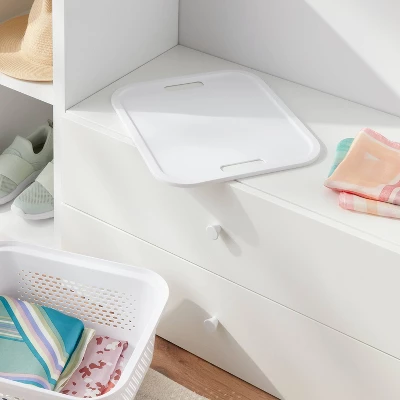 Decorative Plastic Lid White - Brightroom™: Modern Storage Bin Lid For 13" Cube System, Cut-Out Handles, Polypropylene 1 Decorative Plastic Lid White - Brightroom™: Modern Storage Bin Lid For 13" Cube System, Cut-Out Handles, Polypropylene