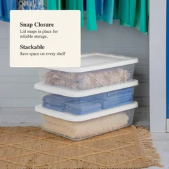 28qt Clear Under Bed Storage Box White - Brightroom™ 12 28qt Clear Under Bed Storage Box White - Brightroom™ -Home decor GUEST 33752212 3bd0 43e7 a857 873cbdc95ff5