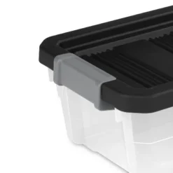 16qt Heavy Duty Latching Clear Storage Box - Brightroom™: Portable Plastic Bin, Universal Storage, Black, Lidded 11 16qt Heavy Duty Latching Clear Storage Box - Brightroom™: Portable Plastic Bin, Universal Storage, Black, Lidded -Home decor GUEST 34a02fae a48a 473f aef7 b9619635f088