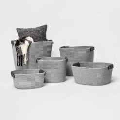 17'' Coiled Rope Tapered Basket Gray - Brightroom™ -Home decor GUEST 3b70a5d5 de74 45b7 a5fc bdc4e6a1ccfc 1