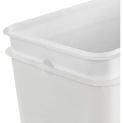2.7gal Step Trash Can Clear - Brightroom™: Small Pedal-Operated Lid, Bathroom Garbage, Indoor Rectangle, Textured Plastic -Home decor GUEST 3c6a73c6 8074 4068 a9d3 115373f99888