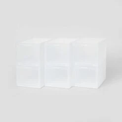 Small Stackable Bins Front Opening Clear Plastic - Brightroom™ -Home decor GUEST 3c949385 7473 4475 8c8a 9fa49d23bd71