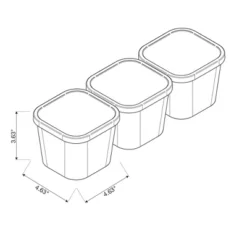 3pk Click In Place 30oz Insert Storage Containers White And Clear - Brightroom™ -Home decor GUEST 3d758ec2 0d92 4ae3 88c7 4a8958be1fa5