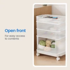Click In Place 20.7qt Clear Open Front Plastic Storage Bin For Home And Office Organization White Latch - Brightroom™ -Home decor GUEST 47fdb6bb c277 4b44 8c2c c87ffb451fc4