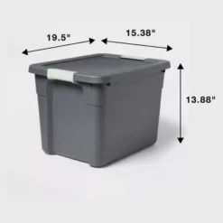 12gal Latching Storage Tote - Brightroom™: Stackable Gray Utility Bin With Lid, Portable Universal Organizer 9 12gal Latching Storage Tote - Brightroom™: Stackable Gray Utility Bin With Lid, Portable Universal Organizer -Home decor GUEST 48fed73c a16f 46a5 9ad3 94e9c30742ea