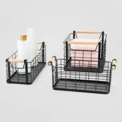 Wire Natural Wood Handles Milk Crate - Brightroom™ -Home decor GUEST 4a155be8 99e8 4d0e bd95 eeeb004429f9