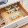3"x9" Drawer Flatware Organizer - Brightroom™: Clear PETG In-Drawer Silverware Tray, Contemporary Style