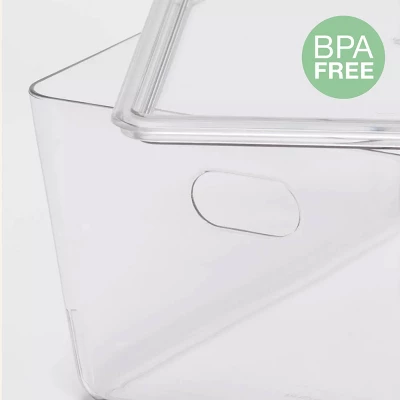 11L Stacking Clear Bin With Lid - Brightroom™ 2 11L Stacking Clear Bin With Lid - Brightroom™ - Image 2