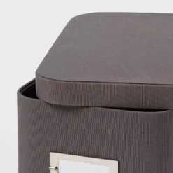 Small Decorative Fabric Box Charcoal - Brightroom™: Rectangle, Paper & Polyester, 5" H X 13" D X 7.5" W, Spot Clean -Home decor GUEST 5d295314 c5cb 44f9 902f ec19e624038c