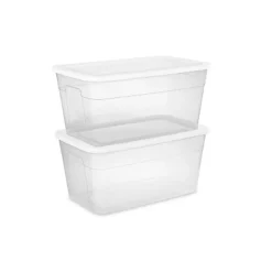 90qt Clear Storage Box White - Brightroom™ 18 90qt Clear Storage Box White - Brightroom™ -Home decor GUEST 641a6d12 62cc 47e4 a646 f4be289cd35d