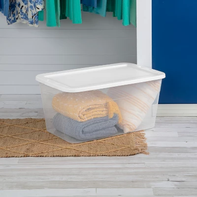 90qt Clear Storage Box White - Brightroom™ 2 90qt Clear Storage Box White - Brightroom™ - Image 2