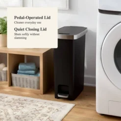 45L Slim Resin Step Trash Can With Stainless Band - Brightroom™ -Home decor GUEST 684c3acf d74a 42ea 9589 5b05ea649886