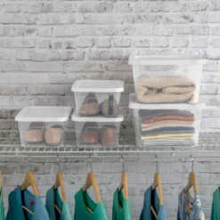 16qt Clear Storage Box With Lid White - Brightroom™ 13 16qt Clear Storage Box With Lid White - Brightroom™ -Home decor GUEST 69ac66f0 fc6c 400d beca eb29784649e1