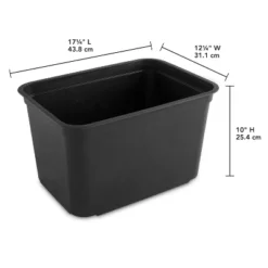 26.2qt Heavy Duty Storage Bin - Brightroom™: Black Plastic, Stackable & Portable, Universal Storage Solution -Home decor GUEST 7adcb98c 6476 4bbb aa17 6aab822be76c