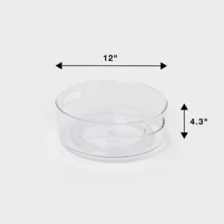 All Purpose Turntable Storage Clear - Brightroom™: PETG Utility Bin, 12"x12", 486 Volume, Spot Clean -Home decor GUEST 7c02bd89 ebb1 432a b4d8 33e7490275a0