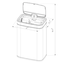 Motion Wastebasket With Liner - Brightroom™ -Home decor GUEST 7f75f16e 95a3 4cab a642 97207e054cc7