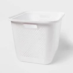 Large Decorative Plastic Bin With Cutout Handles - Brightroom™ -Home decor GUEST 8042b247 d9e2 4bbb b780 b457f7d708f4