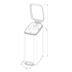 45L Slim Step Trash Can - Brightroom™ 7 45L Slim Step Trash Can - Brightroom™ -Home decor GUEST 869a5ad1 0687 49c5 986b a36d11f424d8