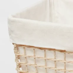 L Tapered Woven Basket With Liner - Brightroom™ -Home decor GUEST 87d544dc 0366 4eb6 bebe d7b23f808e05