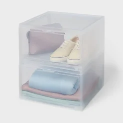 Stackable Large Bin Front Opening Clear - Brightroom™: Transparent Utility Storage, 19 Volume, Stackable -Home decor GUEST 892f8de3 c577 414b 9fc4 4a3c7ea1d8b8