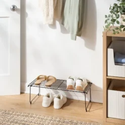 Stackable Single Shoe Rack Black - Brightroom™