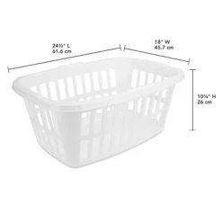 1.5bu Laundry Basket White - Brightroom™: Large Portable Clothes Hamper With Built-In Handles, 52.8L Capacity -Home decor GUEST 9032ea0a b7c1 4510 bfba 7ada4e7f96fc