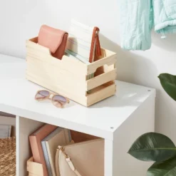 Narrow Wood Bin - Brightroom™