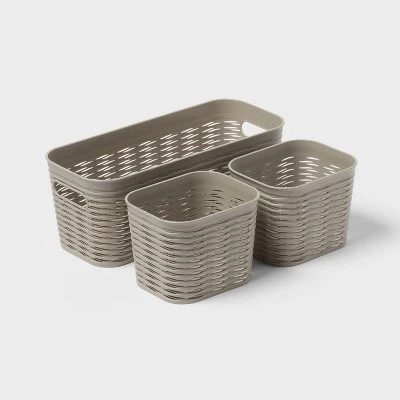 3pk Wave Assorted Decorative Basket 5L Narrow 2c Brightroom™ 4 3pk Wave Assorted Decorative Basket 5L Narrow 2c Brightroom™ - Image 4