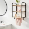 Wood Wall Shelf Black Metal - Brightroom™