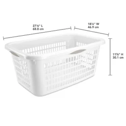 2bu Laundry Basket White - Brightroom™: Portable Plastic Clothes Organizer With Built-In Handles, 70.4L Capacity -Home decor GUEST ad9a4029 8eeb 4415 917e 8ca17aa00af2