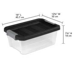 16qt Heavy Duty Latching Clear Storage Box - Brightroom™: Portable Plastic Bin, Universal Storage, Black, Lidded 13 16qt Heavy Duty Latching Clear Storage Box - Brightroom™: Portable Plastic Bin, Universal Storage, Black, Lidded -Home decor GUEST ae0871b6 5f27 4f07 a864 0d3c84c3cdfc