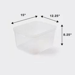 Large Open Storage Bin Clear - Brightroom™: Plastic, Portable, Nesting, Universal Storage, 20.4 Volume, 15x12.25x8.25 5 Large Open Storage Bin Clear - Brightroom™: Plastic, Portable, Nesting, Universal Storage, 20.4 Volume, 15x12.25x8.25 -Home decor GUEST ae6a255b 79f2 41bd a01d f31e54347a04