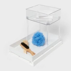 Medium Gliding Tray With Bin Clear - Brightroom™ -Home decor GUEST af9639c7 8c1a 424d 8a04 5366991626a1