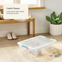 32qt Clear Storage Bin With Latches - Brightroom™ -Home decor GUEST b8587399 4647 4e57 913b 4c32b806bdb6