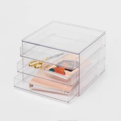 All Purpose 3 Drawer Storage Clear - Brightroom™ -Home decor GUEST bed8afa5 14b2 4943 91a3 9cebbabacd7a