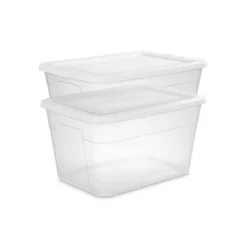56qt Clear Non-Latching Storage Box With White Lid - Brightroom™ 19 56qt Clear Non-Latching Storage Box With White Lid - Brightroom™ -Home decor GUEST bff63022 0c9d 4d1c 9c83 ce8a855a2ccb